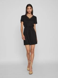 Vila Mini Jurken Jurk Sommi Dames Zwart -Vila 1c5b926e3f3994b5d76d1ae2426cbf44