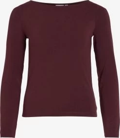 Vila Longsleeves Shirt EMILIE Dames Wijnrood