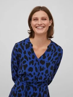 Vila Mini Jurken Jurk Dames Blauw -Vila 1f346d67fc3f632a450fd4ca43ea0fb7