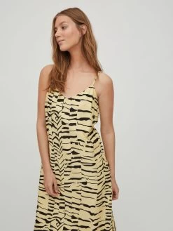 Vila Midi Jurken Jurk ALINIA Dames Pasteelgeel -Vila 1fe8286b3fdc442e83b1567de35dc353