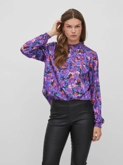 Vila Blouseshirts Blouse Dames Lila -Vila 20f02f81e12ab1f709f0a1a9203a1ae8