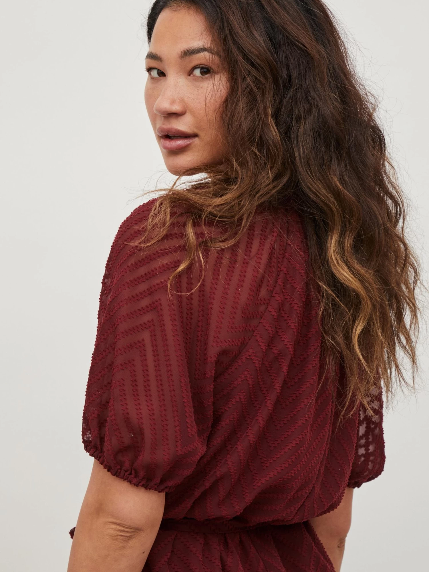 Vila Zomerjurken Zomerjurk Michelle Dames Karmijnrood 10 Vila Zomerjurken Zomerjurk Michelle Dames Karmijnrood - Afbeelding 8