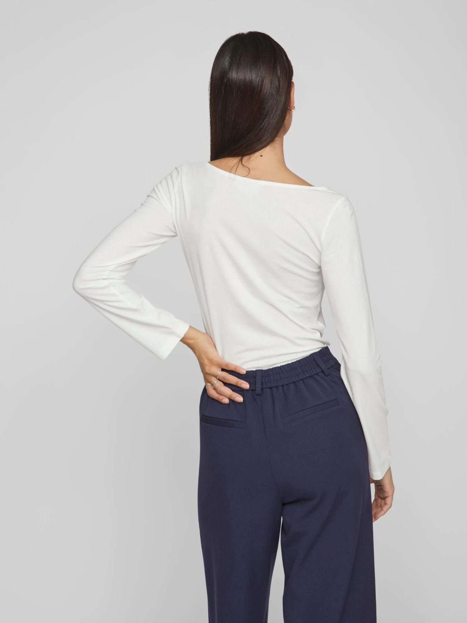 Vila Longsleeves Shirt EMILIE Dames Wit 6 Vila Longsleeves Shirt EMILIE Dames Wit - Afbeelding 4