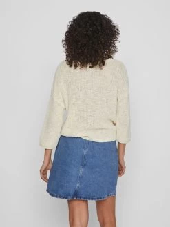 Vila Basic Truien Trui Asita Dames Lichtbeige -Vila 2413cec338b4299c5f0539d1fbaedbc9