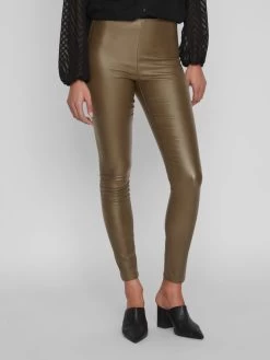 Vila Leren Broeken Skinny Leggings Commit Dames Olijfgroen -Vila 2432b8fdce65ac071e4af47dd5aa4545