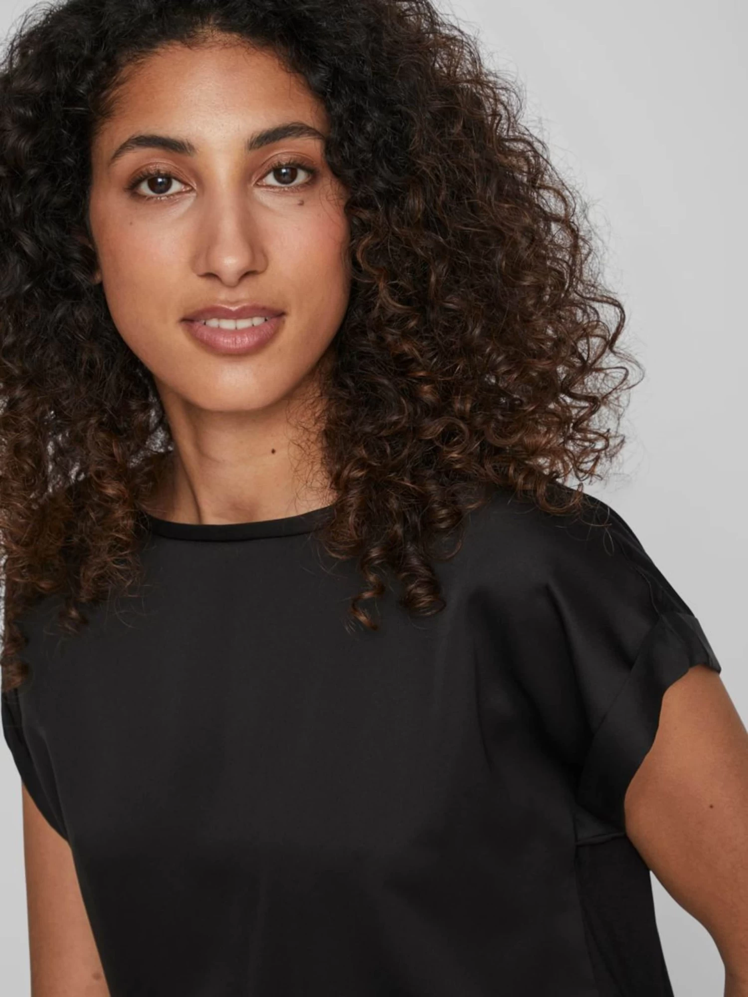 Vila T-shirts Shirt Viellette Dames Zwart 8 Vila T-shirts Shirt Viellette Dames Zwart - Afbeelding 6