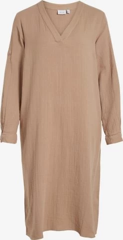 Vila Midi Jurken Jurk Ania Dames Beige