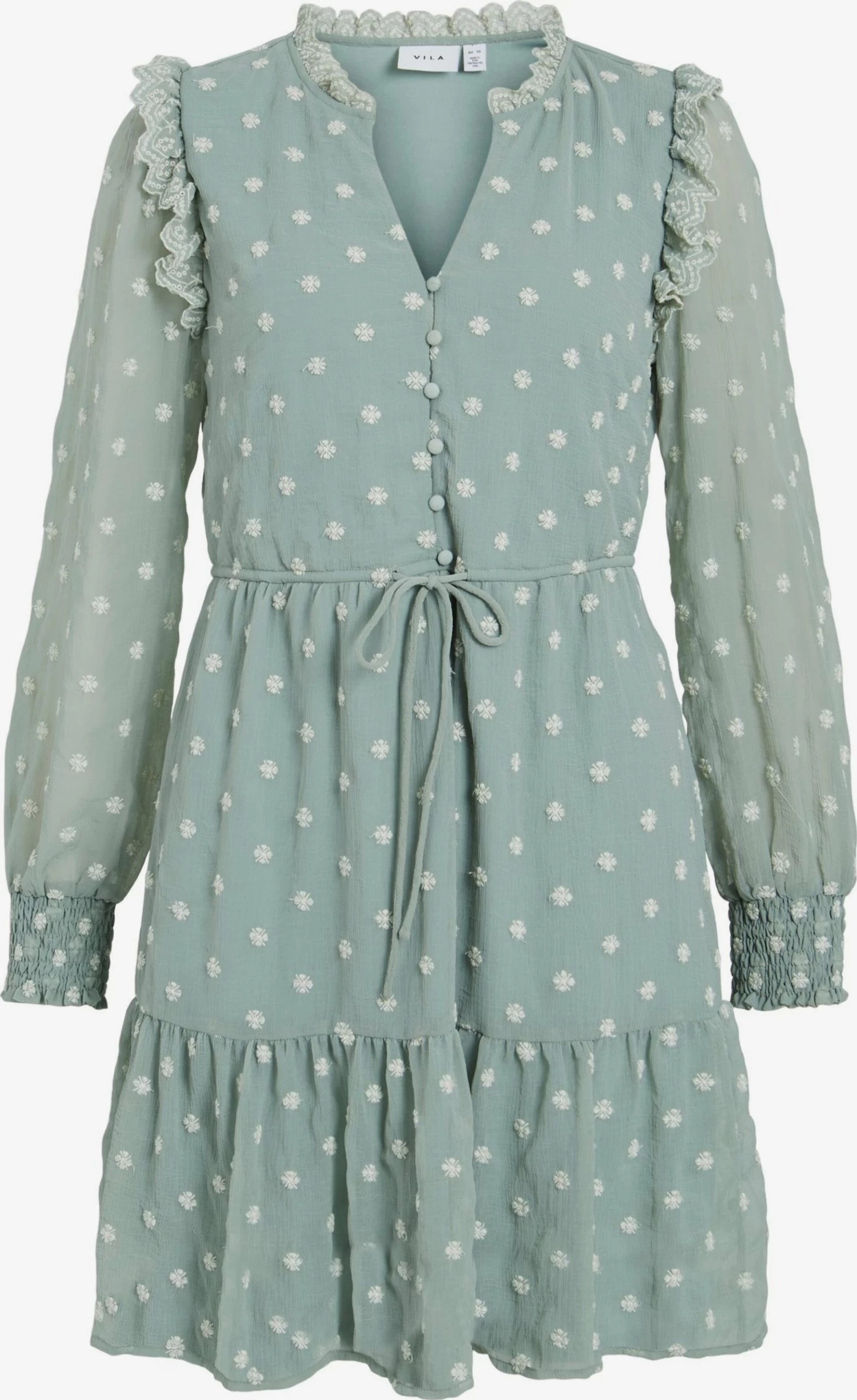 Vila Blousejurken Blousejurk Jaqueline Dames Smaragd 3 Vila Blousejurken Blousejurk Jaqueline Dames Smaragd