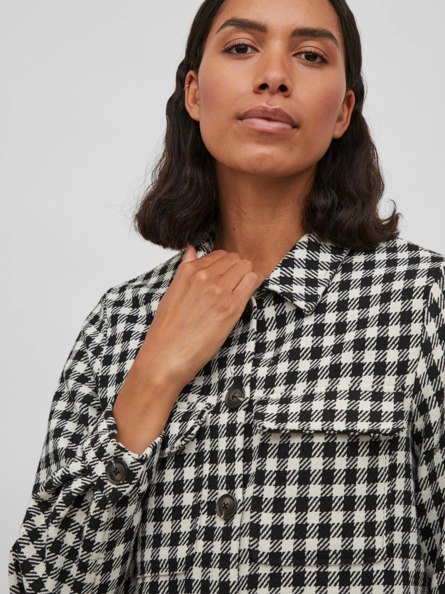 Vila Tussenjassen Tussenjas Hether Dames Zwart / Wit 9 Vila Tussenjassen Tussenjas Hether Dames Zwart / Wit - Afbeelding 7