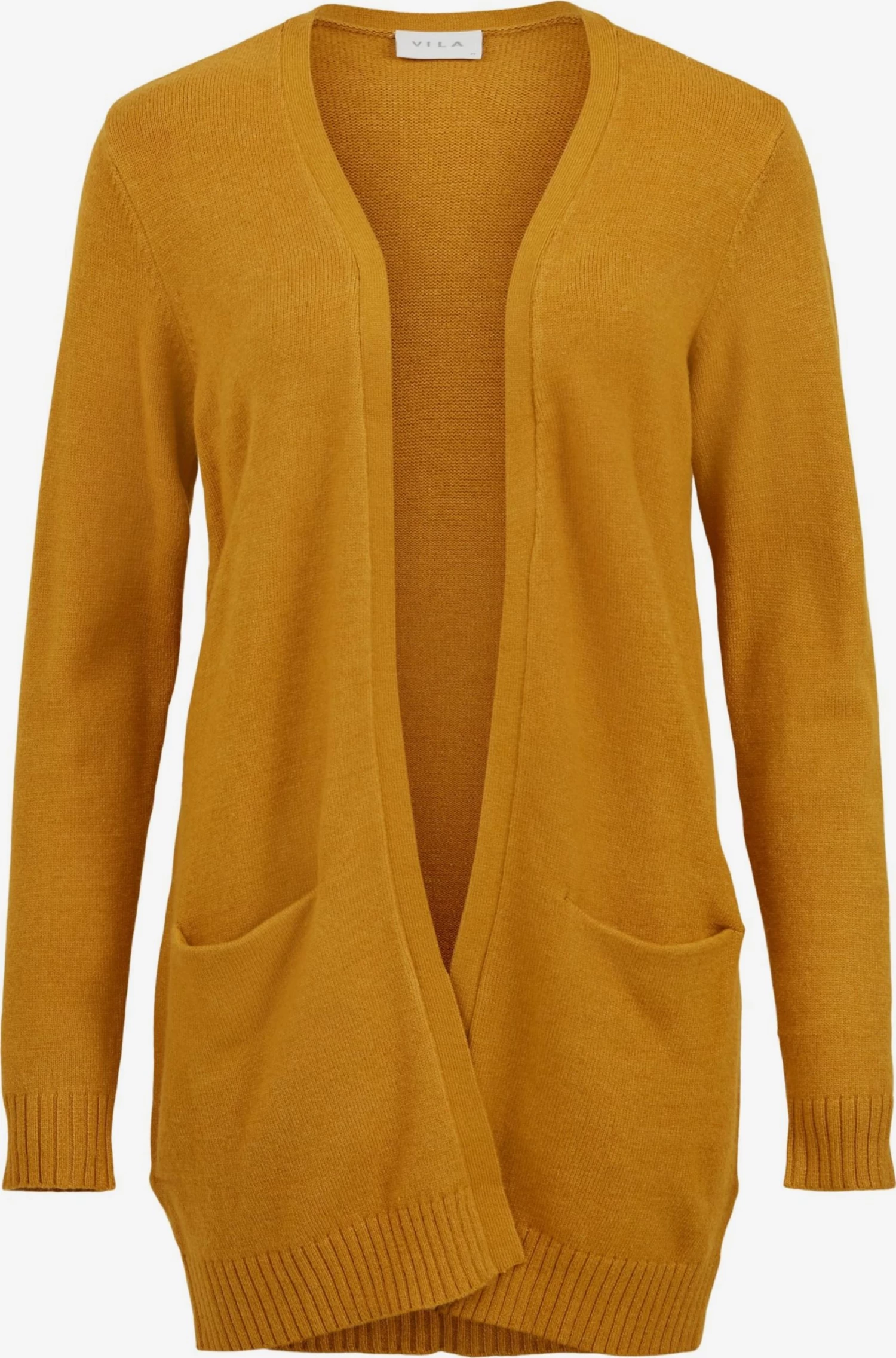 Vila Vesten Gebreid Vest Ril Dames Geel 3 Vila Vesten Gebreid Vest Ril Dames Geel