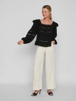 Vila Kanten Blouses Blouse Dames Zwart 13 Vila Kanten Blouses Blouse Dames Zwart -Vila 284231fd205585255655caa45073ccf8