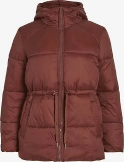 Vila Winterjassen Winterjas Petite Dames Bruin