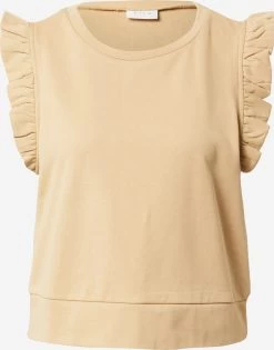 Vila T-shirts Shirt Dames Lichtbeige