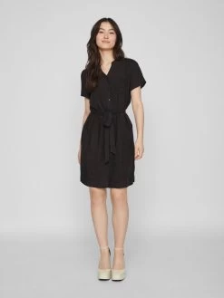 Vila Blousejurken Blousejurk Dames Zwart -Vila 296206162825e008fd16d35dfbcda2ea