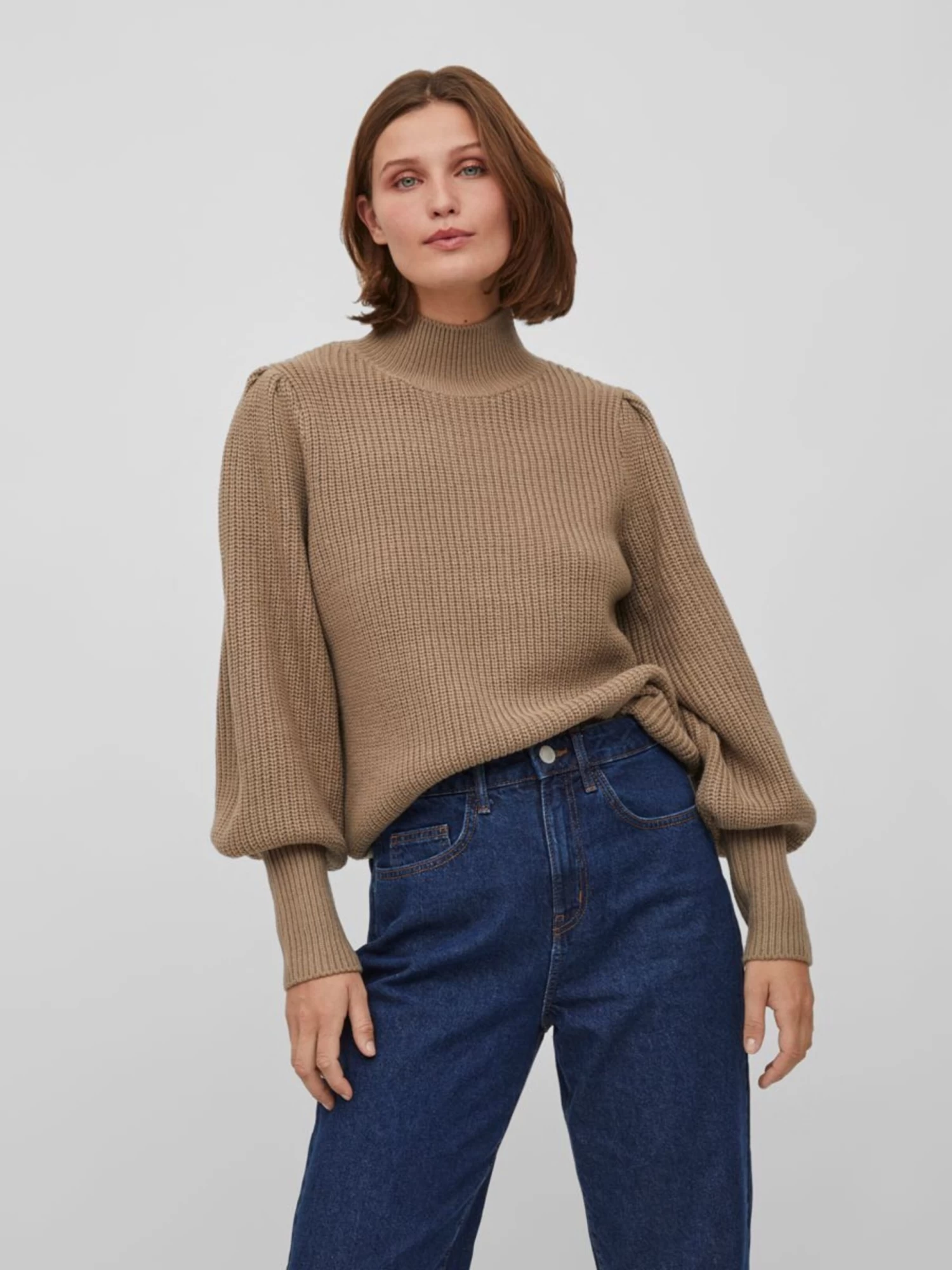 Vila Truien Trui Dames Bruin 5 Vila Truien Trui Dames Bruin - Afbeelding 3