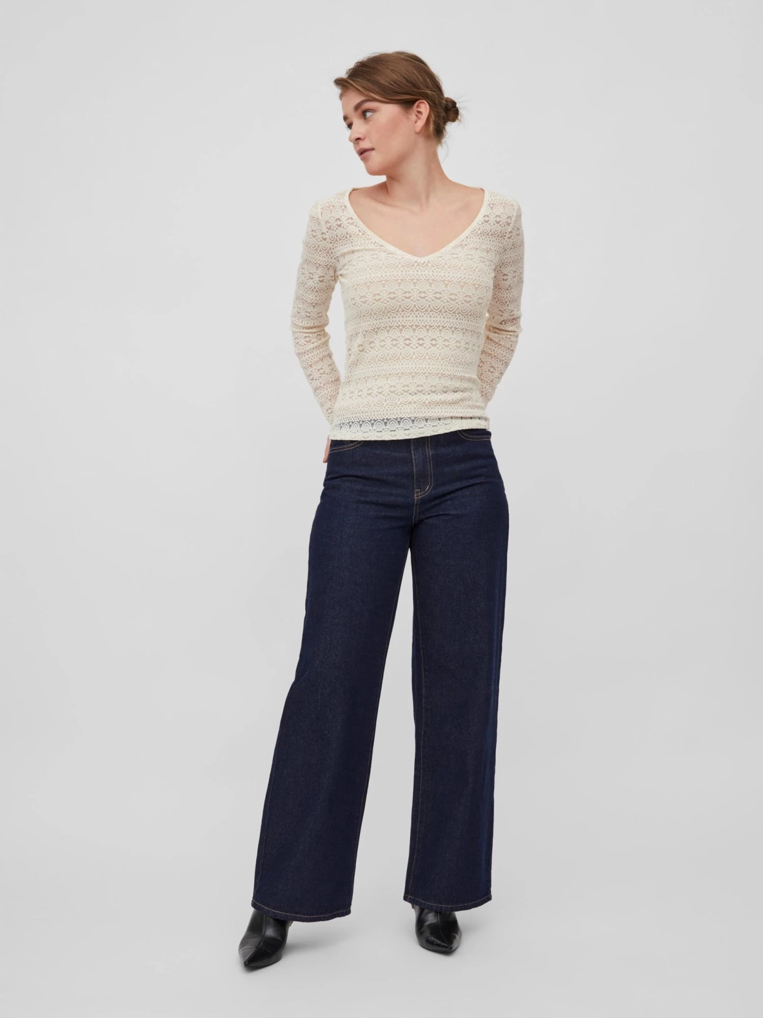 Longsleeves Shirt Chikka Dames Lichtbeige 6 Longsleeves Shirt Chikka Dames Lichtbeige - Afbeelding 4