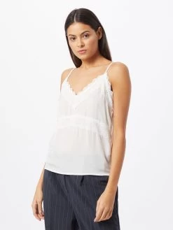 Vila Kanten Tops Top Estela Dames Wit