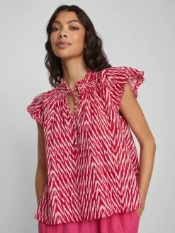 Vila Blouses Met Korte Mouw Blouse Leda Kira Dames Cranberry 13 Vila Blouses Met Korte Mouw Blouse Leda Kira Dames Cranberry -Vila 2b3a9cdbc77128328b8c19aa233e7e9a