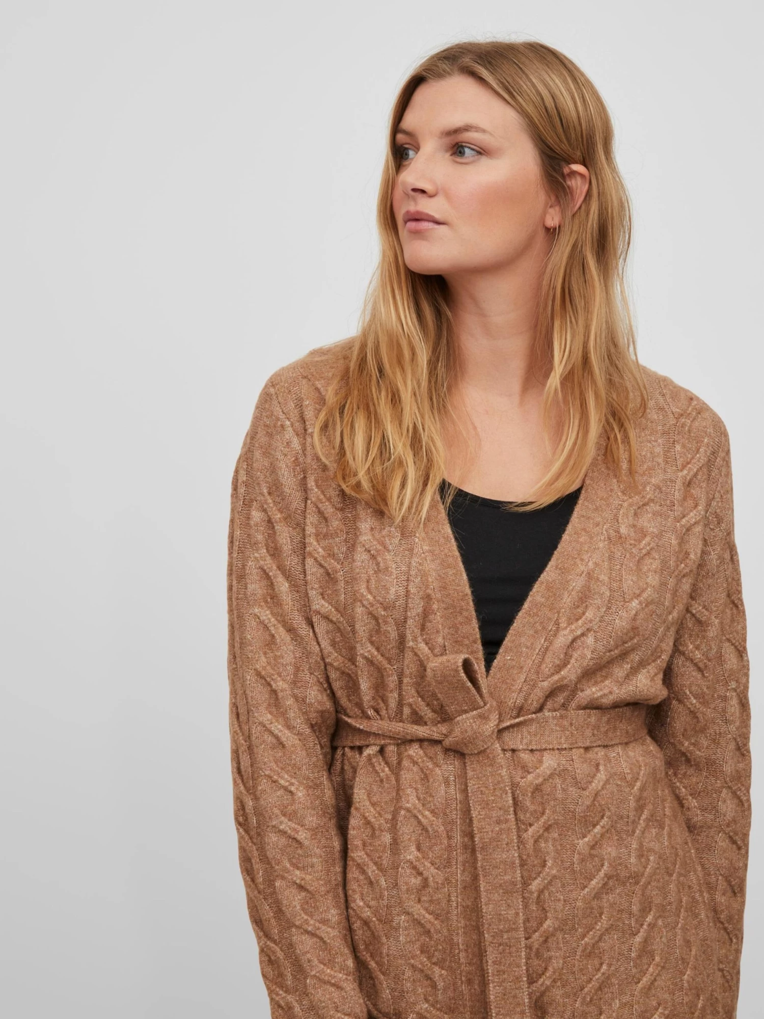 Vila Vesten Gebreid Vest ELLA Dames Lichtbruin 9 Vila Vesten Gebreid Vest ELLA Dames Lichtbruin - Afbeelding 7