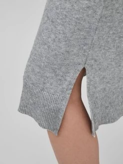 Vila Gebreide Jurken Gebreide Jurk Dames Grijs -Vila 2b537feaa9c2e316572a165359282d29