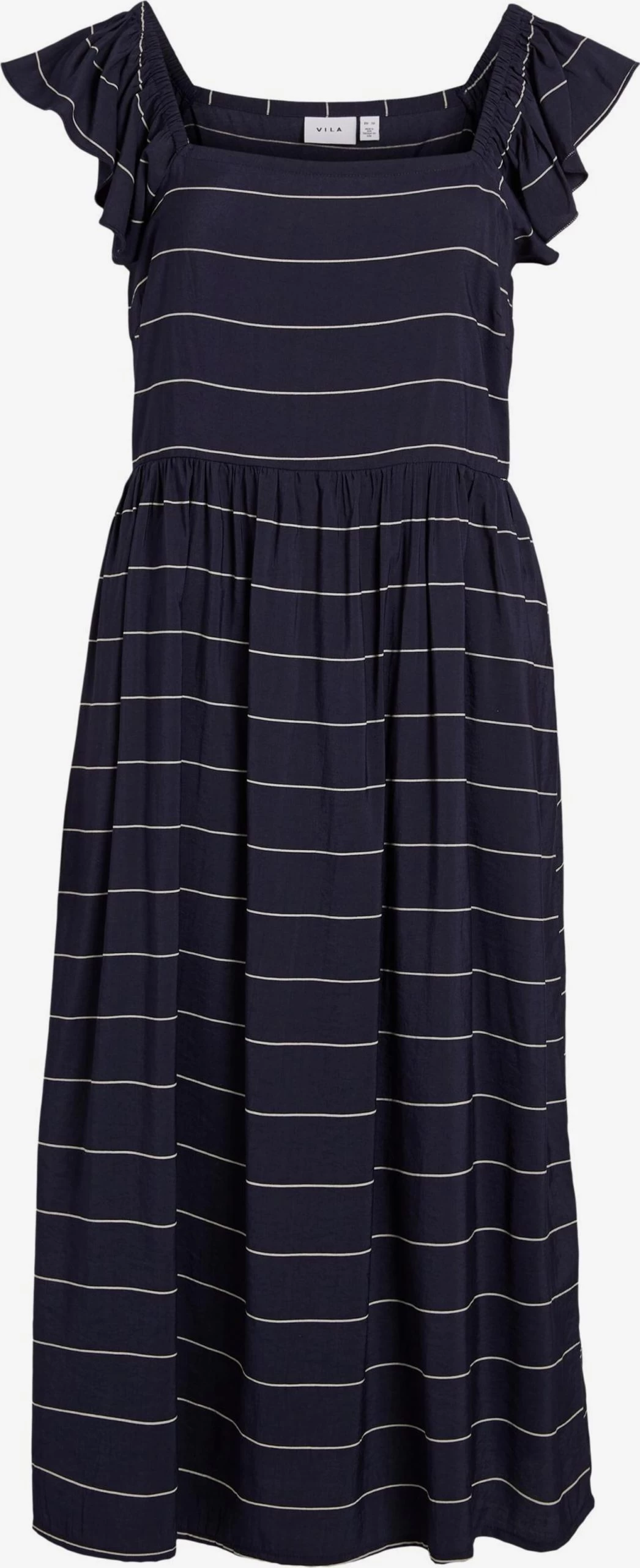 Vila Midi Jurken Jurk Rita Dames Navy 3 Vila Midi Jurken Jurk Rita Dames Navy