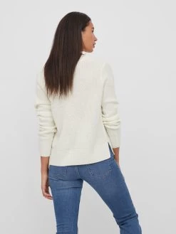 Vila Basic Truien Trui Dames Wit -Vila 2c3dde9f88f6a4a1b04883803429b4ab