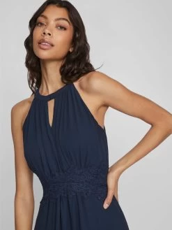 Vila Maxi Jurken Jurk Milina Dames Donkerblauw -Vila 2c95e1a36a04aa2cd7d6d7659add3019