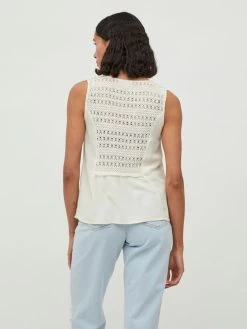 Vila Mouwloze Shirts Top Dames Ecru -Vila 2c9cf0cbb436c2e8df450ccad133b603