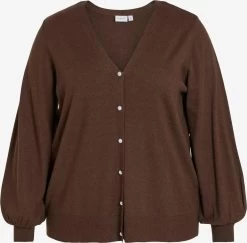 Vesten Gebreid Vest Dames Mokka