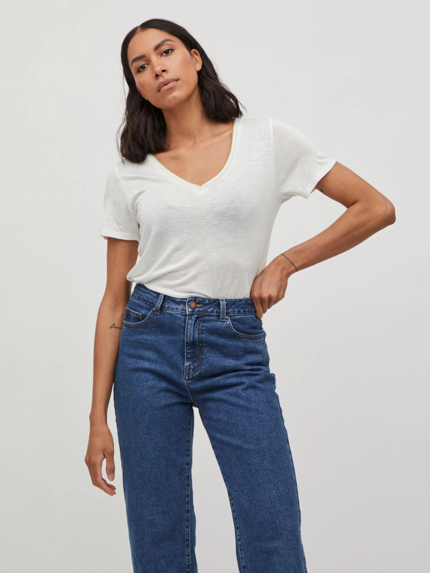 Vila T-shirts Shirt NOEL Dames Wit 5 Vila T-shirts Shirt NOEL Dames Wit - Afbeelding 3