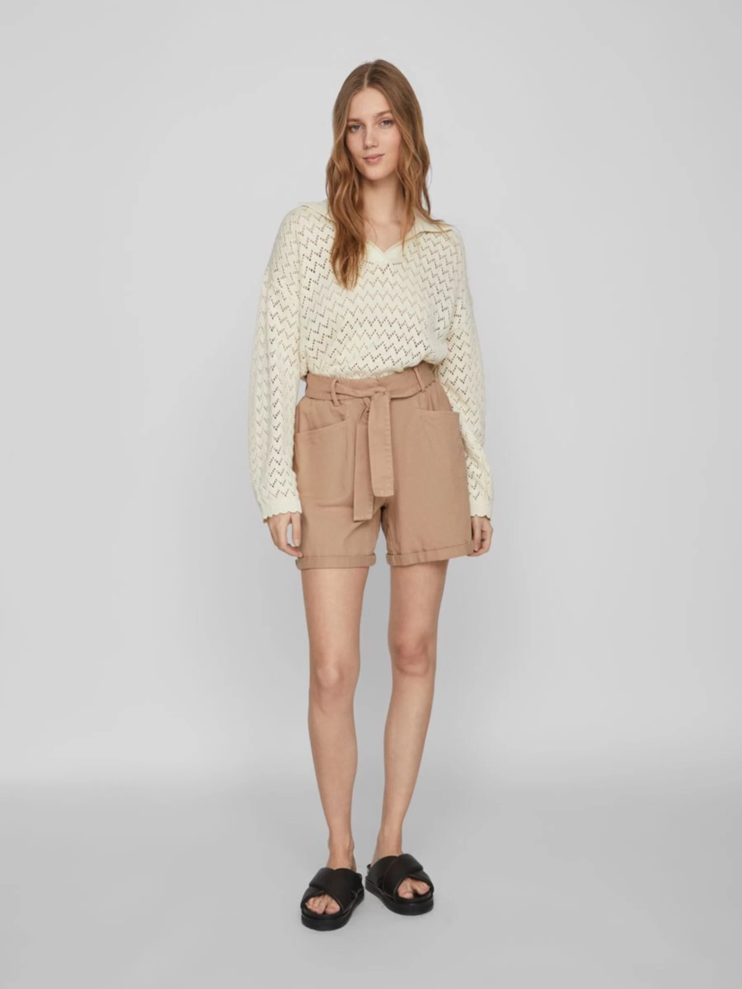 Vila Shorts Regular Broek LINDAS Dames Bruin 7 Vila Shorts Regular Broek LINDAS Dames Bruin - Afbeelding 5