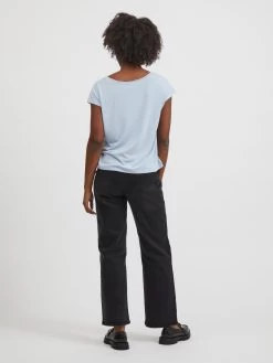 Vila T-shirts Shirt Dames Lichtblauw -Vila 2f62f63aef32a71ce9223a258f469d44