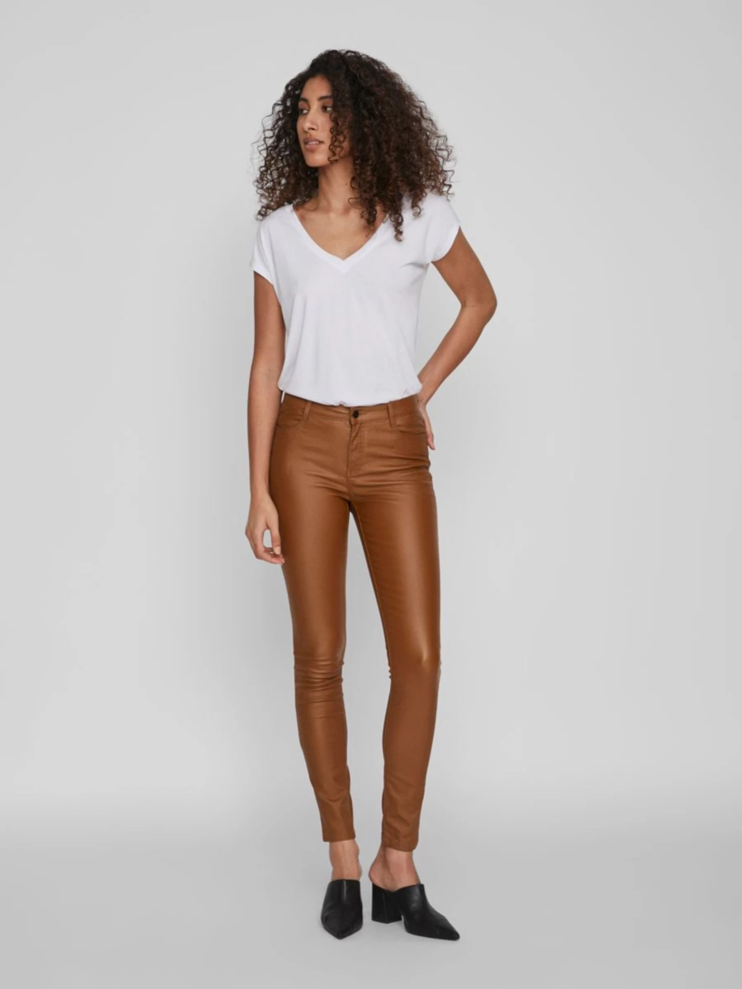 Vila Jeans Skinny Jeans Commit Dames Cognac 7 Vila Jeans Skinny Jeans Commit Dames Cognac - Afbeelding 5