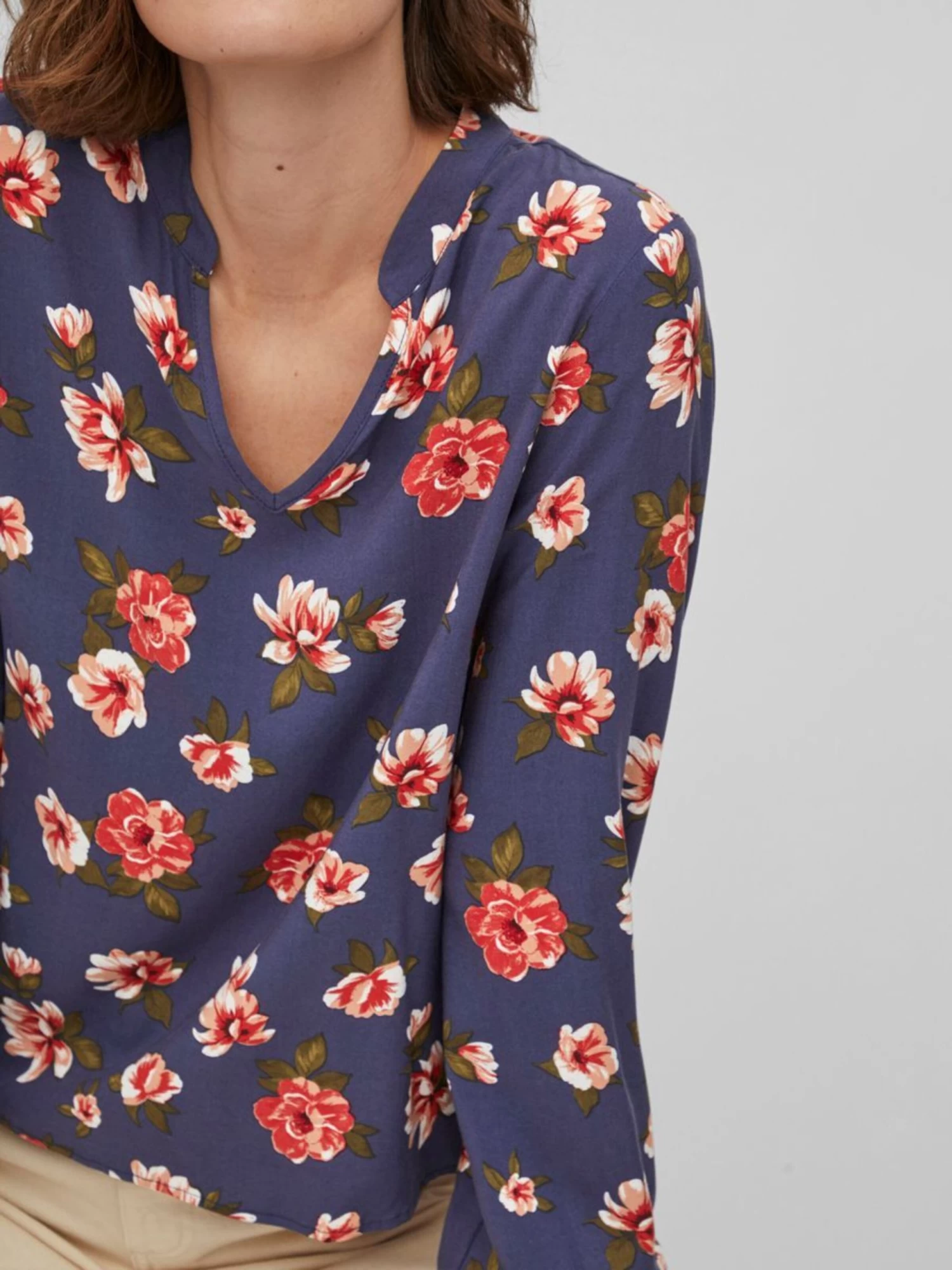 Blouseshirts Blouse Dames Donkerblauw 8 Blouseshirts Blouse Dames Donkerblauw - Afbeelding 6