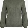 Vila Fijngebreide Truien Trui Taria Dames Groen -Vila 3154d15ba4d4e85dd12a530c48ae9a0e