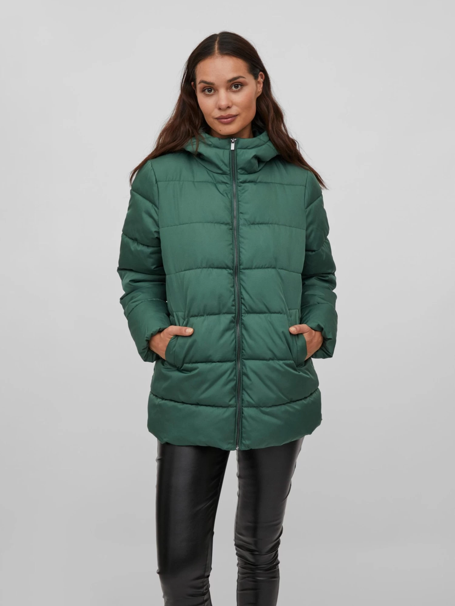 Vila Winterjassen Winterjas Tate Dames Smaragd 5 Vila Winterjassen Winterjas Tate Dames Smaragd - Afbeelding 3