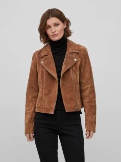 Vila Leren Jassen Tussenjas SUKKI Dames Bruin 11 Vila Leren Jassen Tussenjas SUKKI Dames Bruin -Vila 3179c79ea4718c10342b6c0bf246ef99