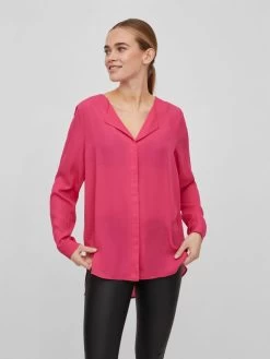 Vila Blouses & Tunieken Blouse Dames Pink -Vila 31b5dcb9d03238a81cd30704316b44f6