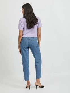 Vila Straight Regular Jeans Dames Blauw -Vila 32c1dccb2a4b1d4de703db8c584a2044