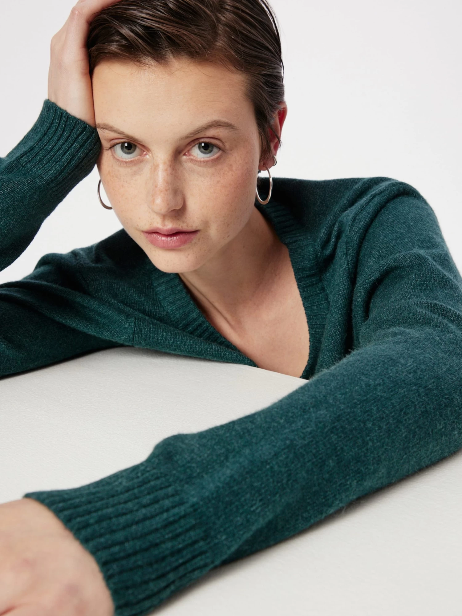 Vila Fijngebreide Truien Trui Ril Dames Donkergroen 4 Vila Fijngebreide Truien Trui Ril Dames Donkergroen - Afbeelding 2
