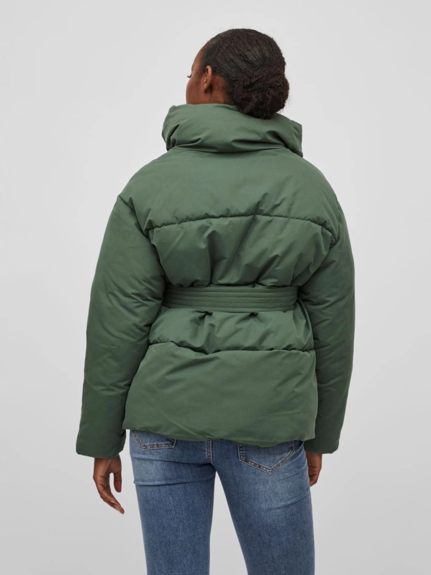 Vila Winterjassen Winterjas Dames Groen 6 Vila Winterjassen Winterjas Dames Groen - Afbeelding 4