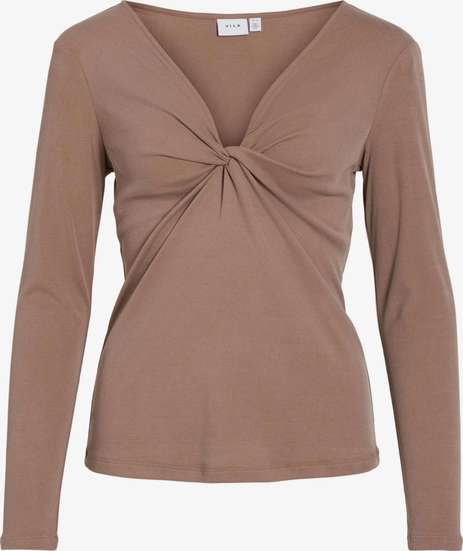 Vila Longsleeves Shirt Dames Lichtbruin 3 Vila Longsleeves Shirt Dames Lichtbruin