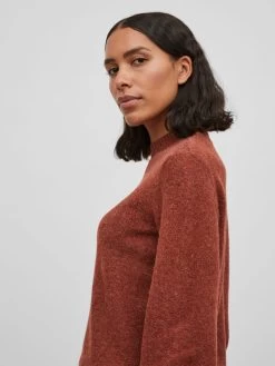 Vila Fijngebreide Truien Trui Dames Roestrood -Vila 336d3d9e38ed46d55f032f984a09caaf
