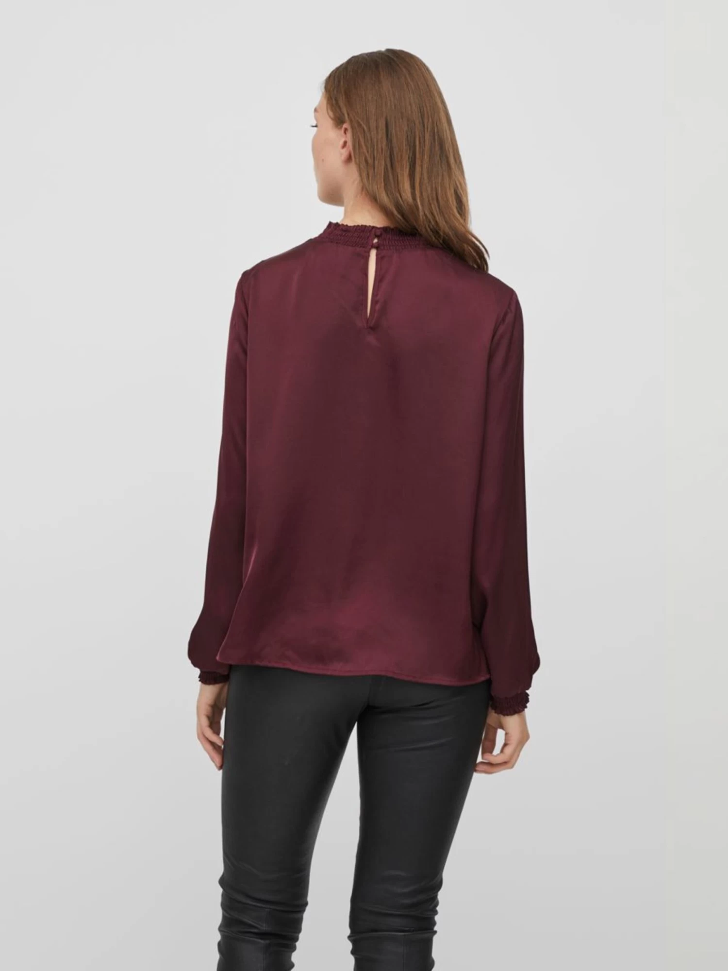 Vila Blouseshirts Blouse Dames Bordeaux 6 Vila Blouseshirts Blouse Dames Bordeaux - Afbeelding 4