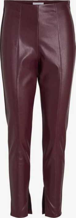 Vila Leren Broeken Skinny Broek Dagmar Dames Bordeaux