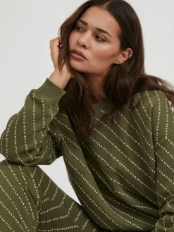 Vila Sweatshirts Sweatshirt Dames Olijfgroen -Vila 34f90f6d98e56b78c65c3e0a84410895