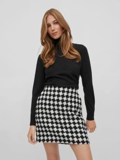 Vila Vesten Gebreide Bodywarmer Dames Zwart -Vila 36b82e637f65efc2d8ce17c009065eec