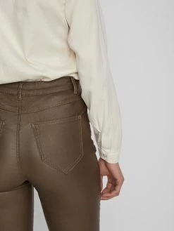 Vila Leren Broeken Regular Broek COMMIT Dames Kaki -Vila 36fb555e83a97c0104682a0fadbe18b9