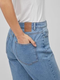 Vila Straight Regular Jeans Naomi Dames Blauw -Vila 3748b007445a058421bc52fde3d79256