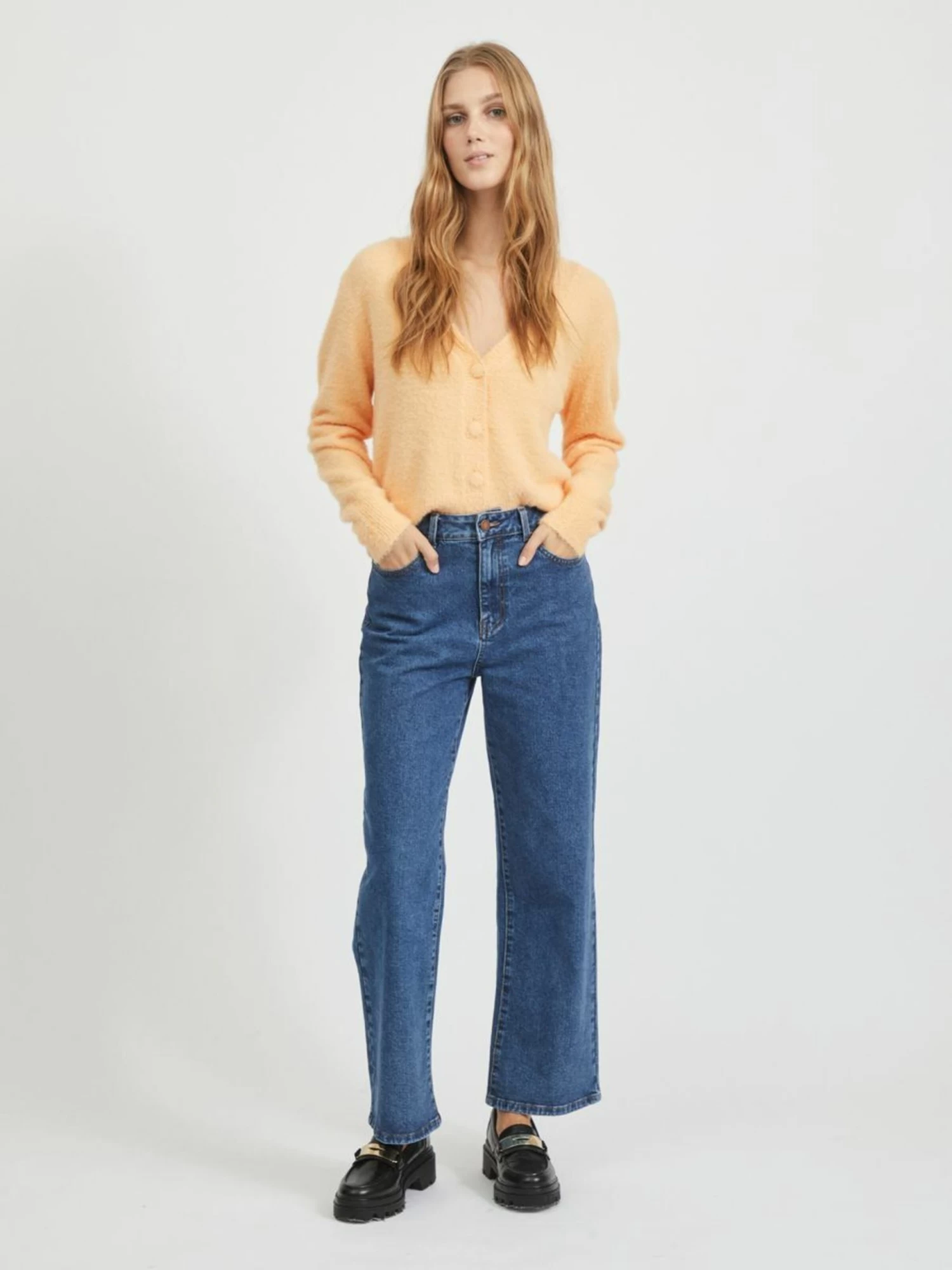 Vila Vesten Gebreid Vest Dames Oranje 7 Vila Vesten Gebreid Vest Dames Oranje - Afbeelding 5